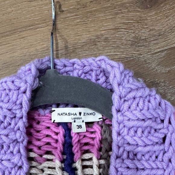 Natasha Zinko Pink and Purple Knit Cardigan - Picture 8 of 8